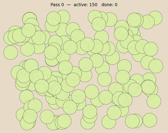 Leaf fragmentation simulation